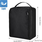 Gloppie Shoe Bags for Travel - Portable Shoes Storage Bag, Shoe Pouch, Shoe Packing Cubes for Men Women - Classic Black