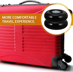4 Sets Luggage Replacement Wheels - 2.7'' Silent Rubber Wheel Repair Set for Travel Suitcase - with Mounting Accessories Fits Most Standard Luggage Cases