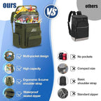 Backpack Cooler Insulated Leak Proof, Lightweight Soft Sided Cooler Backpack for Men Women, Waterproof Beach Cooler Bag Lunch Backpack for Camping Hiking Picnic Fishing Travel Outdoor