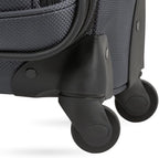 SWISSGEAR Sion Softside Expandable Spinner Luggage Durable Lightweight Travel Suitcase, Dark Grey, Checked-Medium 25-Inch