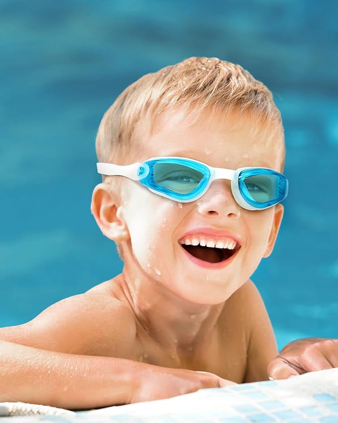 Aegend Swim Goggles for Kids Youth 3-14 Anti-Fog Anti-UV Comfort Fit Goggles for Swimming
