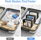 PACKISM Clear Makeup Bag - TSA Approved Toiletry Bag for Carry-on & Checked Luggage, Water Resistant Car Storage Organizer with Reinforced Seams