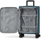 World Traveler Dejuno Jasper Lightweight Expandable Spinner Luggage, Green, 3-Piece Set(20in,24in,28in)