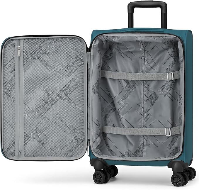 World Traveler Dejuno Jasper Lightweight Expandable Spinner Luggage, Green, 3-Piece Set(20in,24in,28in)