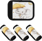 Qilmy Cute Baby Elephant Luggage Handle Wrap 2Pack Luggage Identifiers Tag Comfort Handle Grips Cover for Stroller Suitcase Bag Airplane Travel Accessories2123