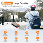 Solar Charger Power Bank 20000mAh Wireless Charger QC 3.0 Fast Charging Power Bank 8 Outputs 4 Inputs Solar Portable Charger Compatible with All Mobile Devices,SOS/Strobe/Strong Flashlights (orange)