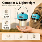 HOMY Rechargeable Camping Lantern, USB-C Dimmable Warm Light, IPX4 Waterproof, Emergency Lantern for Power Outages, Camping, Hiking