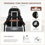 LOVEVOOK Laptop Backpack for Women with Pouch Pocket for Large Capacity Cup,17 Inch Teacher Nurse College Work Travel Backpack Purse,Waterproof Laptop Computer Bags,Grey-Black-Brown+Diamond-shaped