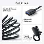 Cable Matters 2-Pack 5Gbps USB Extension Cable - 6ft, USB 3.0 Extension Cable, Male to Female USB3.0 Extender, Compatible with Webcam, VR Headset, Printer, Hard Drive, Black
