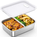 EAST OAK Replacement Inner Container for Heated Lunch Box, Food Grade Stainless Steel Inner Bowl, 5.5 Cups Compatible with Cordless Electric Lunch Box (Silver)