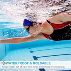 Ear Plugs for Sleeping, 20 Moldable Noise Cancelling Silicone Earplugs for Swimming, Snoring, Sleep and Studying, Blue