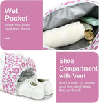 BLUBOON Duffle Bag Girls Kids Cute Gym Bag with Shoes Compartment & Wet Separation Waterproof Sports Overnight Travel Bag