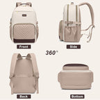 Focdod Laptop Backpack for Women Bookbag: 15.6 inch Work Backpacks with Pouch Pocket for Large Capacity Cup & USB Charger College Book Bag Travel Business Nurse Teacher Bookbags Anti-theft Back Pack