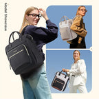 LOVEVOOK Laptop Backpack for Women Work Bag with Large Capacity Cup Side Pocket, 15.6 Inch Waterproof Computer Backpacks Purse, College Bookbag for School, Business, Teacher, Travel