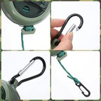 33ft Portable Travel Clothesline Cord, Retractable Adjustable Outdoor Camping Laundry Drying Rope Tree Stand Rope Equipment Accessories for Hotel Trip Cruise Ships