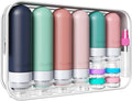 Quatish 20 Pack Travel Bottles for Toiletries, Original Patented, TSA Approved Travel Size Containers, Leak Proof Silicone Shampoo and Conditioner Bottles Women & Men, Airplane Essentials, Morandi