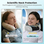 Travel Pillow-Neck Pillows for Airplanes, Memory Foam Travel Neck Pillow for Long Flights|Airport Travel Essentials 360° Support Gifts for Travellers With Eye Mask & Earplugs, Portable Carry Bag