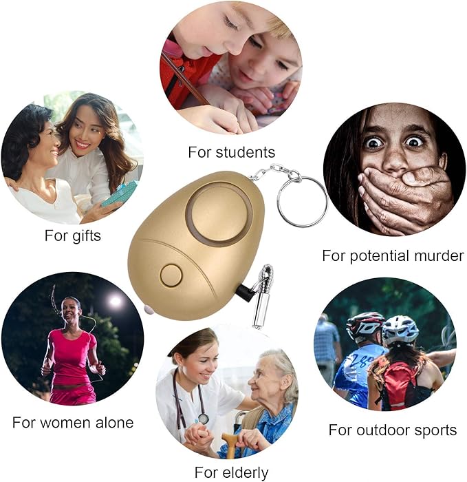 KOSIN Personal Safety Alarm, 6 Pack 140DB Personal Security Alarm Keychain with LED Lights, Emergency Safety Alarm for Women, Men, Children, Elderly