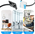 200pcs 3/4" Back-Glue Self Adhesive White Strong Cable Zip Tie Mounts with 8" Ties, Screws, Outdoor Sticky Wire Fasteners Cable Clips Management Anchors Organizer Holders Squares