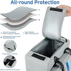 Coffee Maker Travel Bag Compatible with Keurig K-Mini,Single Serve Coffee Brewer Carrying Case Compatible for K-Mini Plus with Multiple Pockets for K-Cup Pods,Grey(Bag Only)