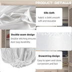 3 Pack Purse Dust Bags for Storage, Silk Dust Bags for Handbags, Dust Covers With Drawstring for Purse Shoes Boots
