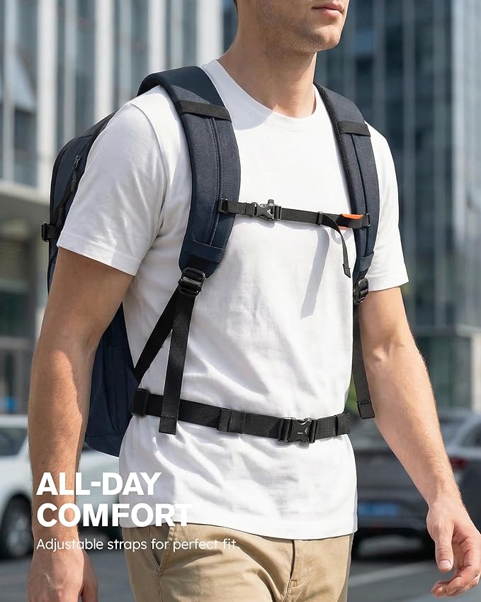 Tolaccea Travel Laptop Backpack 32L, TSA Friendly Flight Approved Computer Work Business Bag, Water-resistant Carry on Luggage, Durable Casual Daypack College Rucksack for Men Women