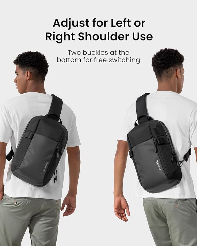 tomtoc 7L Sling Backpack Crossbody Bag for Men Women, EDC Daypack Chest Shoulder bag for 14-inch MacBook Pro M5 Pro/Max, 13" MacBook Air/Neo, 13" iPad Air M4/Pro M5, Organized, Daily Use, Work, Travel