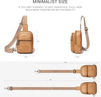 LATMAP Sling Bag For Women Faux Leather Small Casual Daypack Backpack Fanny Pack Crossbody Chest Bags Purse