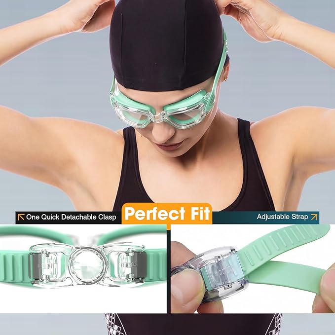 Braylin Swim Goggles, 2-Pack Swimming Goggles, Anti Fog, No Leaking For Adult Women Men Youth