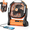 Portable Rechargeable Fan, 20000mAh Cordless Battery Powered Camping Fans with SOS & LED Lantern, Small USB C Operated Outdoor Tent Ventilador for Travel Camp Fishing Picnic Home Worksite Supplies
