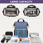 LOVEVOOK Laptop Backpack for Women Work Travel Backpack Commuter Business Computer Bag Teacher Doctor Nurse Bags College Backpack Purse, 17 Inch, Black-Purple-Purple