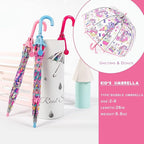 MRTLLOA Kids Clear Bubble Umbrella with an Easy Grip Curved Handle, Safety Transparent Dome Bubble Umbrella for Toddler Boys Girls