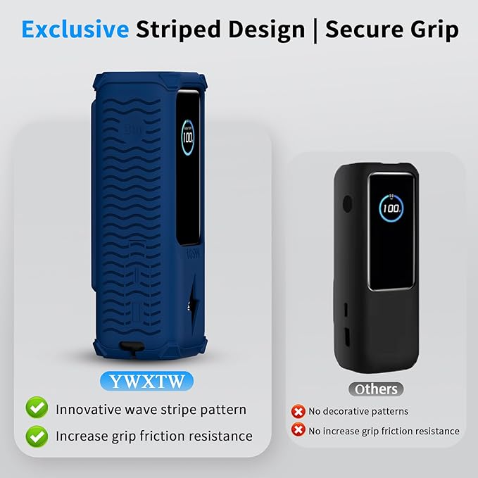 YWXTW Silicone Case for Anker Laptop Power Bank (25,000mAh/165W) - Shockproof Drop-Resistant, Built-in Cable Storage | Non-Slip Grip, Hidden Dust Plug Protective Cover for Anker Power Bank 165w