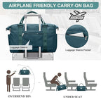 HYC00 Travel Duffel Bag,Carry-on Overnight Weekender Bags for Women,Sports Tote Gym Bag with Wet Pocket