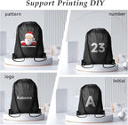 Kuhome 120Pcs Black Drawstring Backpacks Bulk String Bag Cinch Sack Pack Storage Knapsack Polyester Gift Bags Sports Drawstring Bags for Trip Party Gym Bags