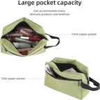Icramsy Travel Toiletry bag Toiletry bag for women men Hanging Cosmetic bag Travel accessories for Women Men (Grass green)