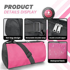 C&F BOGMOST Small Travel Duffel Bag Foldable Waterproof Gym Bag for Gym Beach Swim Bag Men Women Duffle Bag Lightweight Oxford Cloth Sports Bag-Pink