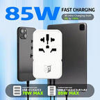 EP 85W Universal Travel Adapter, International Power Adapter with 3 USB-C & 2 USB-A Ports, Worldwide Plug Adaptor Wall Charger, Travel Essentials for US/CA/EU/UK/AU/JP ＆ 150+ Countries (Type C/G/A/I)