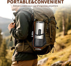 Portable Espresso Maker, 20Bar Rechargeable Wireless Stainless Steel, 3-in-1 for Nespresso & Ground Coffee, Self-Heating Travel Coffee Machine for Camping Office (White)
