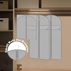 Garment Bags for Hanging Clothes, 45'' Suit Bag Cover for Storage and Travel, Dress Bags for Gowns Long (Grey)
