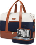 LOVEVOOK Weekender Bag, Large Travel Duffel Bag for Women with 2 Packing Cubes, Carry on Overnight Bag with Shoe Compartment, Mom Hospital Bags for Labor and Delivery