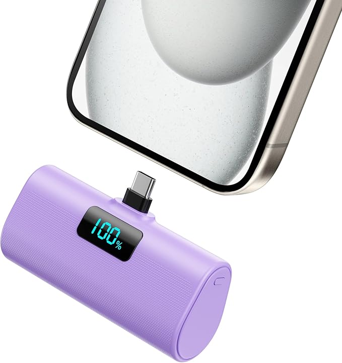 Mini Portable Charger for iPhone 17/16,Upgraded 5500mAh PD USB C Power Bank,Travel Essentials Pocket Phone Charger Battery Pack for iPhone 17/17 Pro Max/16/16 Pro/15 Series,Samsung Galaxy Android etc