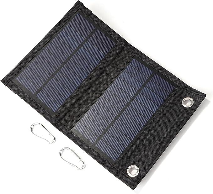 USB Foldable Solar Panel Portable Flexible Small 5V 10W Folding Cells for Mobilephone Portable Charger for Cell Phone and Laptop Cell Battery Pack