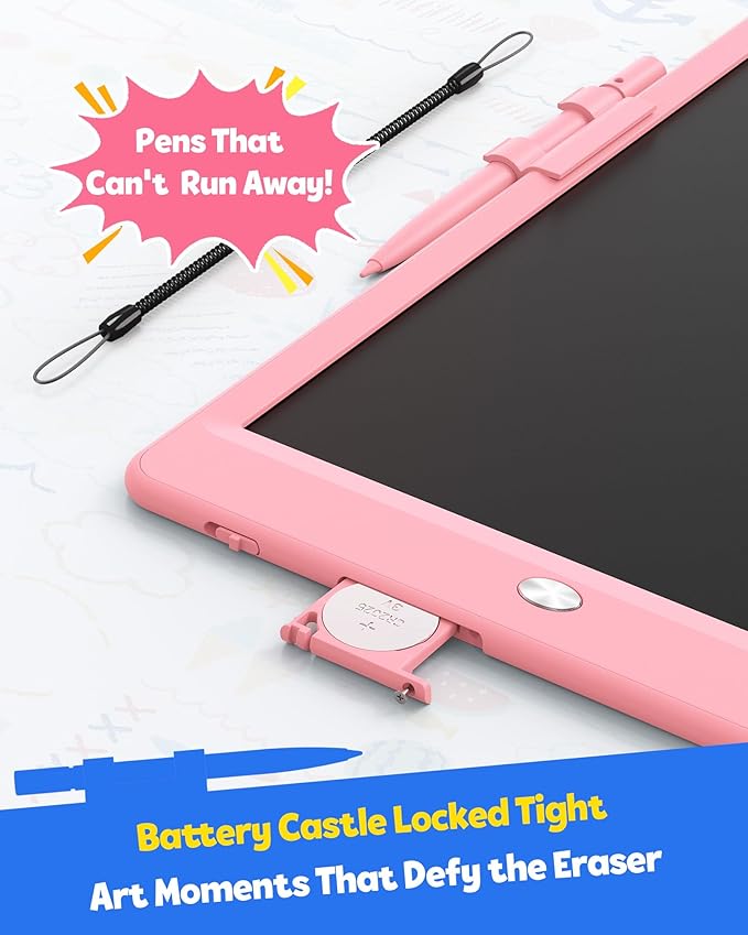 TEKFUN LCD Writing Tablet Doodle Board, 8.5inch Colorful Drawing Pad for Kids,Toys Gifts for 3 4 5 6 7 8 Year Old Girls Boys Pink