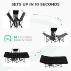 JEAREY Camping Cot for Sleeping 28" Extra Wide, Heavy-Duty 1200D Oxford Foliding Cots for Adults Portable with Mattress, Carry Bag for Guest, Travel, Hiking, Black
