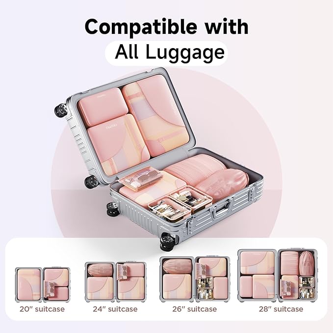 9 Set Packing Cubes for Travel, Gifts for Women Mom,Anti-Tearing Suitcase Organizer,OlarHike Vacation Essentials & Accessories for Cruise Ship