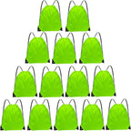 Grneric Drawstring Bags Bulk 14 Pcs Drawstring Backpack Bulk Cinch Bag Sackpack for Men Women Gym (Light Green)
