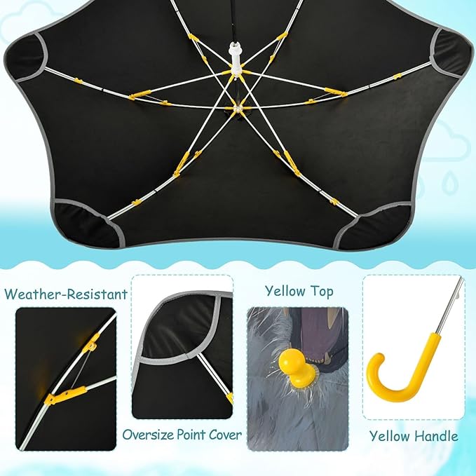 ALAZA Kids Umbrella for Girls Boys UPF 50+ Anti-UV Umbrella for Rain and Sun Age 3-8