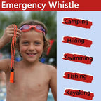 Amzonly Emergency Whistle, 120db Safety Whistle Survival Shrill Loud for Camping Hiking Hunting Boating Fishing Life Vest Jacket Rescue Signaling Kids Lifeguard 5 Pack