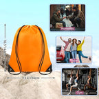 Grneric Drawstring Bags Bulk 14 Pcs Drawstring Backpack Bulk Cinch Bag Sackpack for Men Women Gym (Orange)